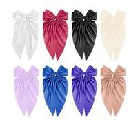 8 Pieces Ribbon Bow Hair Clips, Big Bow Hair Clips For Girls, Ribbon Bows For Hair, Extra Large Hair Clips, Bow Hair Accessories For Girls