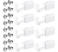 8 Pieces Self Ear Piercing Tool Disposable Ear Piercing Kit Safety Portable Ear Nose Mouse Piercing Tools with Crystal Ear Studs (White)
