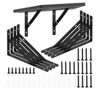 8 Pieces Shelf Brackets Heavy Duty, Wall Mounted Triangle Shelving Brackets, 90 Degree Right Angle Shelf Supporters Brace Brackets, for Living Room Bedroom (200x120mm/7.87x4.72 inch)