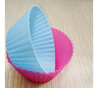 8 Pieces Silicone Cupcake Liners Reusable Baking Cups Multi-Colored Cupcake Cases Baking Tools