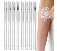 8 Pieces Skin Marker Pen White - White Eyebrow Mapping Pencil - Eyebrow Microblading Marker Pen - Permanent Makeup Position Mark Tools | For Eyebrow Lip Artists Marking Pen