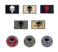 8 Pieces Skull Patch, Backpack Patch, Clothing Patch, Sewing Badge Patch, Funny Clothing Patch, Square Patch Sticker, Skull Patch