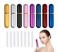 8 Pieces Smelling Pens for Essential Oils Smelling Pen Inhaler Stick Smelling Training Set Nose Inhaler with 8 Sticks Compact Design for the Nose Cavity, Reusable