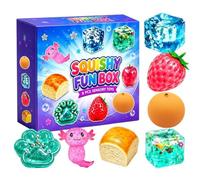 8 Pieces Squishie Fun Box Surprise Set, Sugar Filled Stress Ball