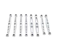 8 Pieces Steering Link for ZP1001 ZP1002 ZP1003 ZP1004 1/10 RC Car DIY Accessory Silver