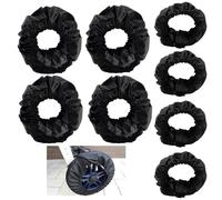 8 Pieces Stroller Wheel Cover Oxford Cloth Dustproof Practical Stroller Accessories Suitable for Most Strollers (Black)