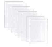 8 Pieces Transparent Acrylic Sheets 5 x 7 Inch(13x18cm) Acrylic Panel for Picture Frame Glass Replacement Table Signs Calligraphy and Painting