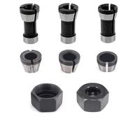 8 Pieces Versatile Collets Adapter Set Router Collets Adapter for Various Engraving Machines Edge Cutting Machines Electric Wood Milling Machines