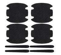 8 Pieces Waterproof Car Door Handle Protective Film for Opel Astra Sportstourer | Typ L | Bj. ab 2022, Carbon Fiber Auto Door Side Cup Protective Film (Black)