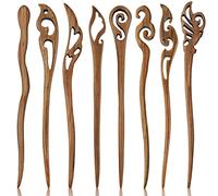 8 Pieces Wooden Hair Sticks Japanese Hair Chopstick for Women Bun Maker, Chinese Chopstick Hairpin for Women Handmade Chignon Maker Accessories