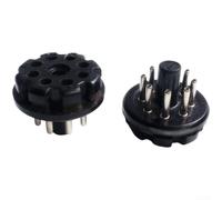 8-Pin Ceramic Style Tube Socket GZS8-B Compatible with KT66 KT88 6L6 EL34 Valves - Bakelite Audio Base(A)