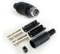 8 PIN - Mini DIN Male Solder Connector - Audio Video & Data Cable End Plug SVHS - Loops