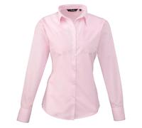 Premier Womens/Ladies Poplin Long Sleeve Blouse / Plain Work RW1090