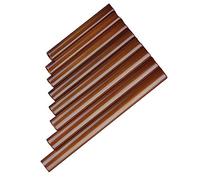 8 Pipes Pan Flute Chinese Traditional Woodwind Instrument Brown Bamboo Pan Pipes Beginners Pan Flute (Color : Left)