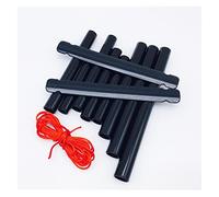 8 Pipes Panpipes ABS Plastic PanFlute Handmade DIY Pan Pipe Woodwind Musical Instruments Chinese Pan Pipes (Color : A Black DIY Suit)