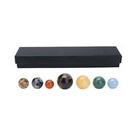 8 Planets Crystal Ornament Solar System Decor Exquisite Desktop Sphere Galactic Planets Decoration for Healing Meditation Home Office Desk Display Gift for Astronomy Lovers
