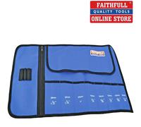 8 POCKET CHISEL & SMALL TOOLS STORAGE TIE ROLL 320mm x 500mm FAITHFULL FAICR8