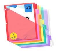 8 Pockets Expandable File Folder with Removable Pages Water Resistant Sorting for Document Management Multicolored for School Use