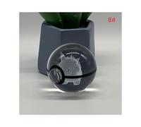(8) Pokemon Crystal Ball 3d Toy Snorlax Mewtwo Pikachu Figures Pokmon Led Light Toy