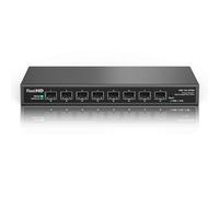 8 Port 10Gb SFP+ Web Managed Fiber Switch with 8 x 10G SFP+ Ports | Multi-Gig 10G-2.5G-1G | Fanless | 160G Bandwidth | Metal Casing NO Rack Mount | Support Jumbo Frames/ VLAN/ Link Aggregation/ QoS