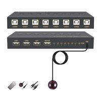 8 Port Computer Synchronizer - USB Switch/Distributor, 8 In 4 Out Mouse Keyboard Sharing Device Splitter, For Windows/Linux/Android/Netware Operating System