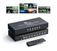 8 Port HDMI KVM Multiviewer, Yinker 8x1 Multiviewer Seamless Switcher Supports 4K @ 30Hz, Pip & POP Keyboard Hotkey Switch 3.5 mm Audio Output