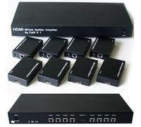 8 Port Way Hdmi Over Single Cat5E Cat6 Splitter Full Hd Multi Room Tv Extender
