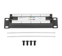 8 Ports Cat6 Unshielded Patch Panel Wall Mount with Wiring Bracket, Network UTP Patch Panel ABS Shell 23-28AWG Shielded Ethernet Panel for Voice Data Audio Video Distribution