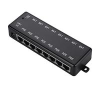 8 Ports Passive PoE Adapter, DC12V 48V Power Over Ethernet Injector, IEEE802.3af/at Compliant POE Power Supply Module with 8 Interfaces for IP Cameras, Compatible with DAHUA and HI