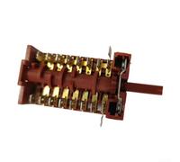 8 Position Rotary Gear Switch Red 250v 16a Multi Function Selector For Electrical Control Systems Featuring Smooth Turning Action And Robust Plastic Build For Various Applications
