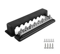 8 Post Distribution Block Bus Bar with 8 Cover 600A Marine Bus Bar Battery Terminal Distribution Block (3/8")