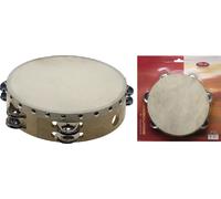 8" Pre-tuned Wood Tambourine 2 x 6 Jingle Rows