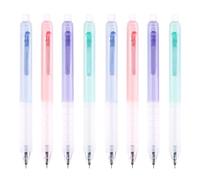 8 Press Pens, Erasable Ballpoint Pens, Writing Instruments, Student Stationery, Study and Office Supplies