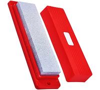 8" Professional Sharpening Stone & Box Set Whetstone Knife Blade Chisel Tool Wet Oilstone Fine Coarse Double Dual Sided Storage Base Case 120 | 240 Medium Grit DIY Carpenter UK Free P&P
