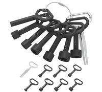 8 Professional Square and Triangle Keys. for Water, Electric and Gas Meter Opening. for Electrical Cabinet and Box, Technical Rooms, Firefighter Access. Radiator Key. Electrician and Plumber Tools