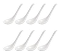 8 Ramen Spoons, Chinese Soup Spoons, Asian Soup Spoon for Ramen and Rice, Durable and Lightweight, 16 x 4 cm