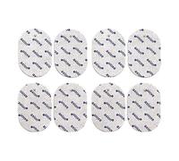 8 Reusable Oval Electrode Pads 70x50mm - Compatible with Panasonic TENS & EMS Devices - Self-Adhesive Replacement Gel Pads - 3.2mm Connector - axion® Medical Accessory