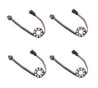 8 RGB LED Ring 8 X WS2812 5050 Full Color with Integrated Drivers 8 Bits for Arduino Raspberry Pi ESP8266 Nodemcu DC5V (Pack of 4PCS)