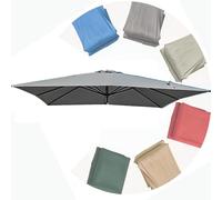 8 Ribs 2.5m/ Patio Umbrella Replacement Canopy Outdoor Offset Parasol Sune Cover for Garden Yard Backyard (8ft)