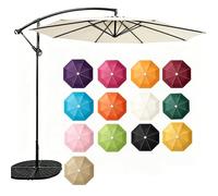 8 Ribs Cantilever Umbrella Replacement Canopy UVS 50+ Protection Waterproof Breathable and Not Stuffy Cantilever Offset Patio Umbrellas fits 2.7/3m side hanging umbrella frame(Beige,106.29in)