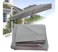 8 Ribs Outdoor Umbrella Canopy Replacement Square 3x3M 2.5x2.5M Patio Hanging Offset Cantilever Parasol Umbrella Cover Canopy, Waterproof, For Backyard Garden Beach Sun Shade Top Canopy(Grays,2.5x2.5m