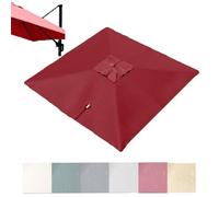 8 Ribs Patio Umbrella Replacement Cover Cantilever Umbrella Canopy Parasol Top 8x13Ft 10x10Ft 10x13Ft Offset Umbrella Replacement Canopy(250x250cmm (8.2x8.2ft)