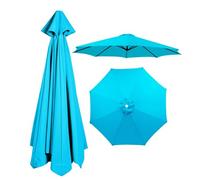 8 Ribs Umbrella Replacement Canopy, Outdoor Patio Replacement Parasol Cover UV Protective Waterproof Replacement Parasol Fabric for Garden Deck Backyard Pool(Lake blue,3.0m)