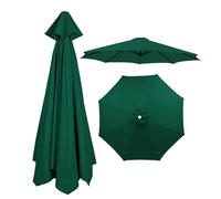 8 Ribs Umbrella Replacement Canopy, Outdoor Patio Replacement Parasol Cover UV Protective Waterproof Replacement Parasol Fabric for Garden Deck Backyard Pool(Dark green,2.70m)