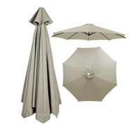 8 Ribs Umbrella Replacement Canopy, Outdoor Patio Replacement Parasol Cover UV Protective Waterproof Replacement Parasol Fabric for Garden Deck Backyard Pool(Light gray,2.0m)