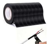 8 Roll Black Electrical Tape Multipack 15 mm x 20 m Black Insulation Tape Electrical Waterproof Self-Adhesive PVC black tape Strong for Insulating Repairing and Protecting Electrical Wires