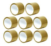 8 Rolls Brown Packaging Tape 3 Inches Extra Wide 72mm x 66m Brown Tape Strong Secure Sticky Sealing Cardboard Moving Home Boxes Cartons Large Parcel Tape