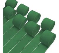 8 Rolls Crepe Paper Streamers, Hunter Green Streamers Party Decorations for Baby Shower Bridal Shower Wedding Jungle Dinosaur Themed Birthday Christmas Decorations