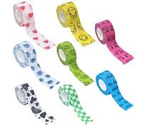 8 rolls of self-adhesive bandages, colorful printed bandages, sweat-absorbing and breathable elastic bandages, sports protective bandages,suitable for wrists, ankles, pets