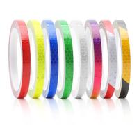 8 Rolls Reflective Tape, 8M x 1CM Reflective Stickers Waterproof Outdoor, Self Adhesive Warning Reflector Tape for Electric Scooter Vehicles Clothing Bicycles Moto Helmets